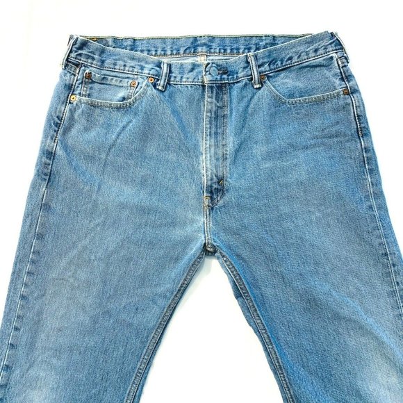 Vintage Levis 505 Tapered Relaxed Fit High‎ Rise Jeans Medium Wash Denim 40x30 - Picture 4 of 12